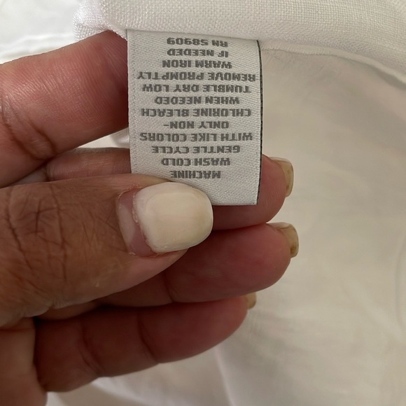 Baird McNutt White Button-Up Shirt 100%Linen - Picture 3 of 13